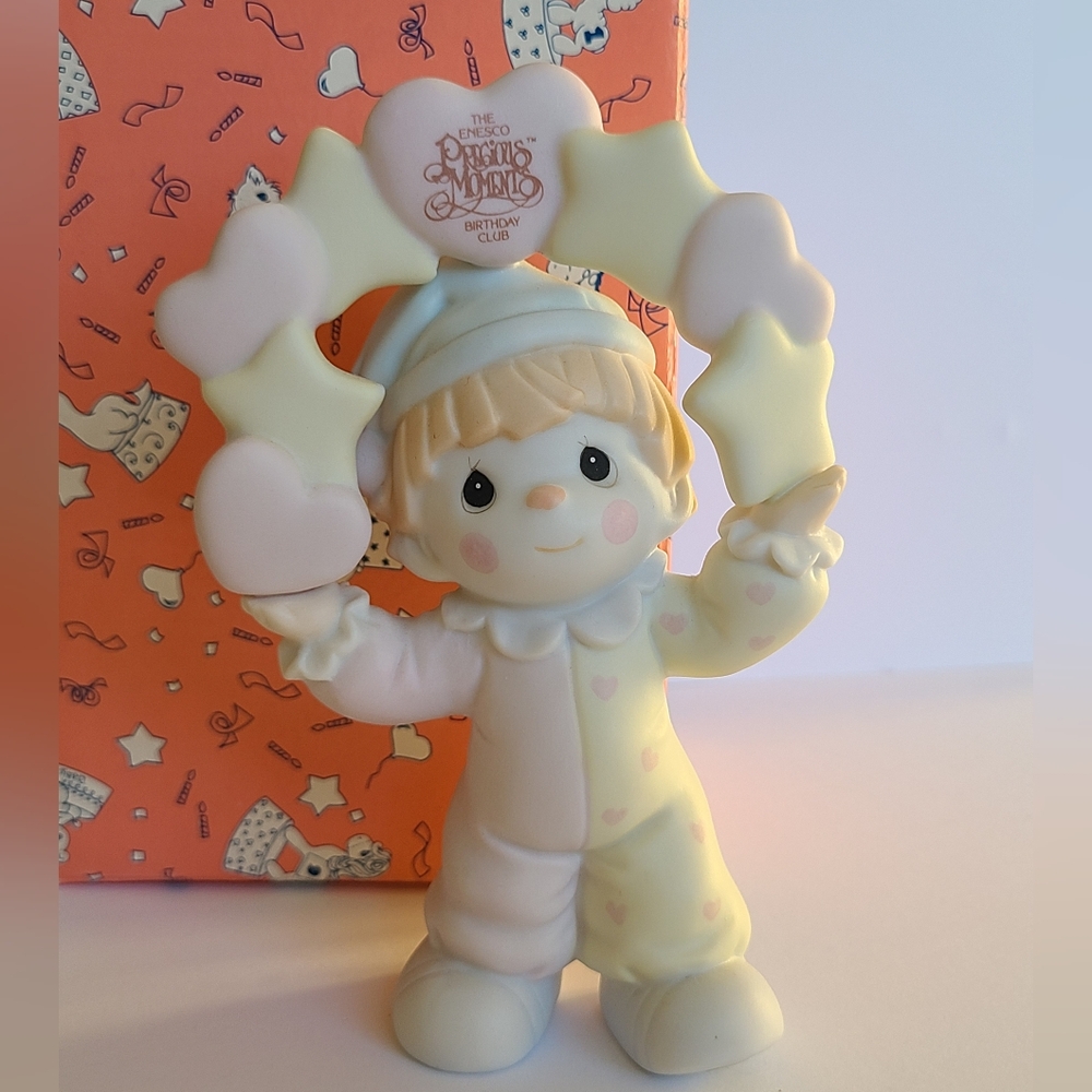 Vintage Precious Moments Clown Stars Porcelain Collectible Figurine